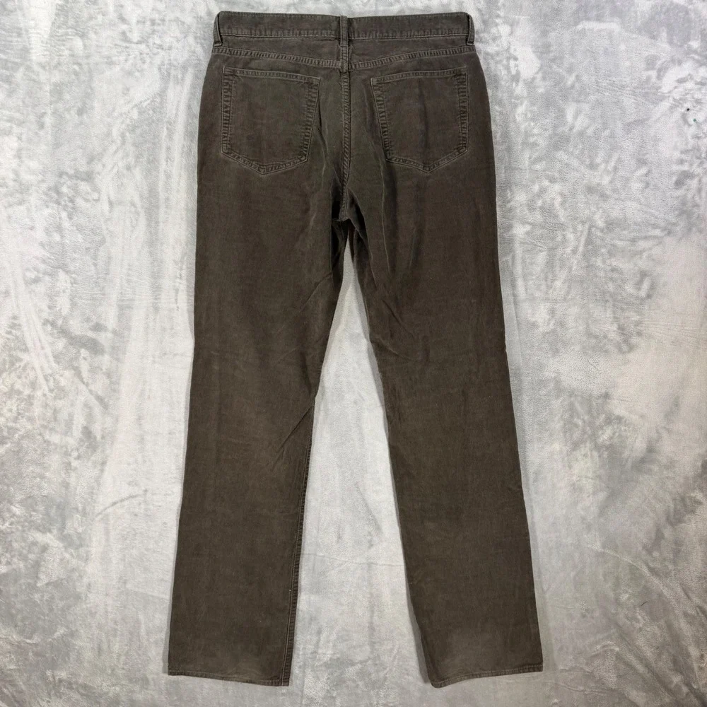 J.Crew Vintage Cord Straight Jeans Men's Size 35x36 Olive Brown Corduroy
